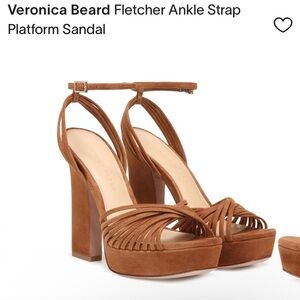 NWOT Veronica Beard Fletcher Ankle Strap Platform Sandal size 6.5